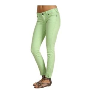 FREE PEOPLE Cropped Skinny Jean Light Green